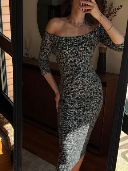 Vestido Bardot Poás Zara