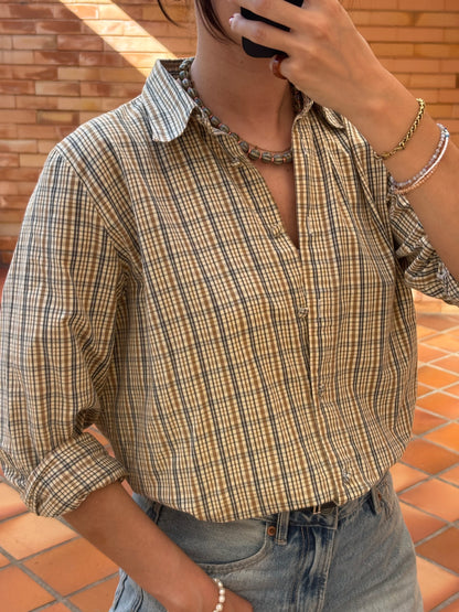 Camisa Xadrez Vintage em Algodão