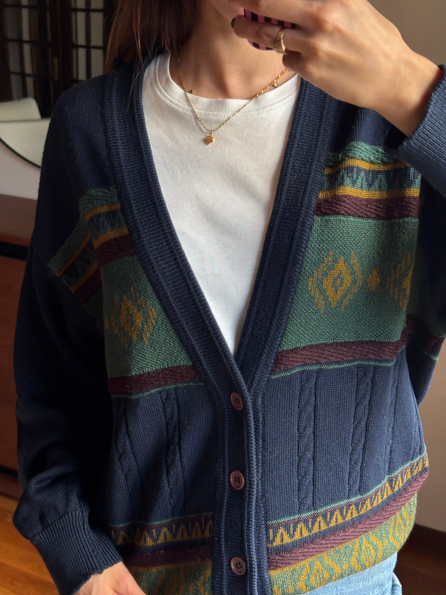 Cardigan Vintage Lã
