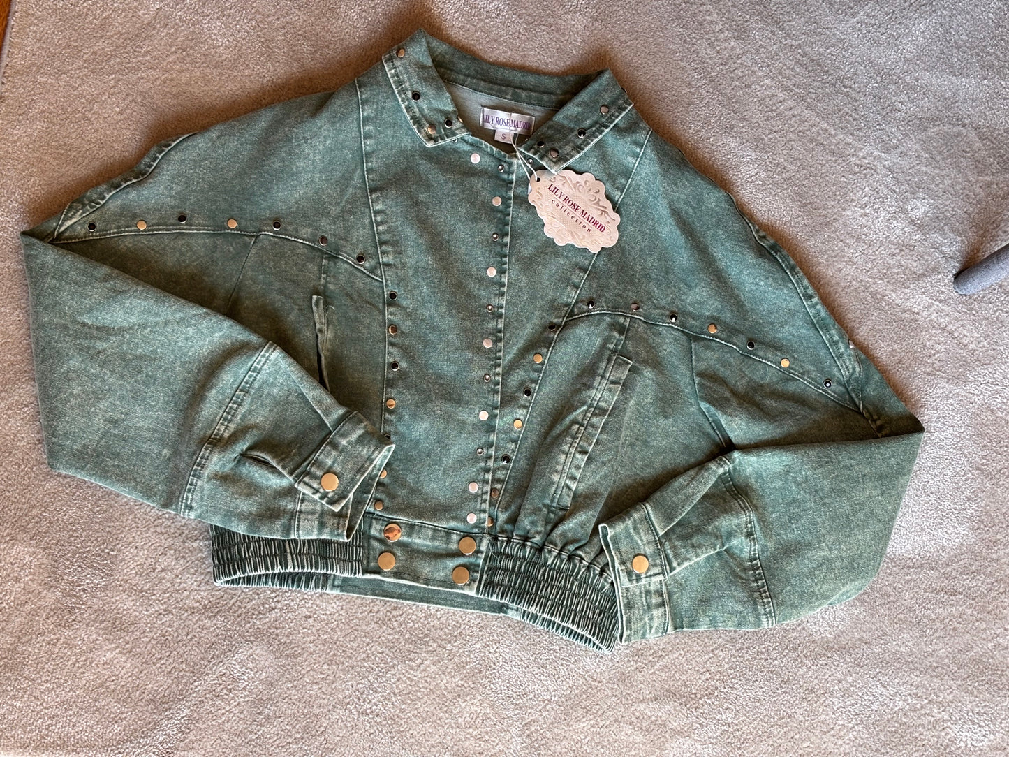 Casaco Denim com Studs NOVO