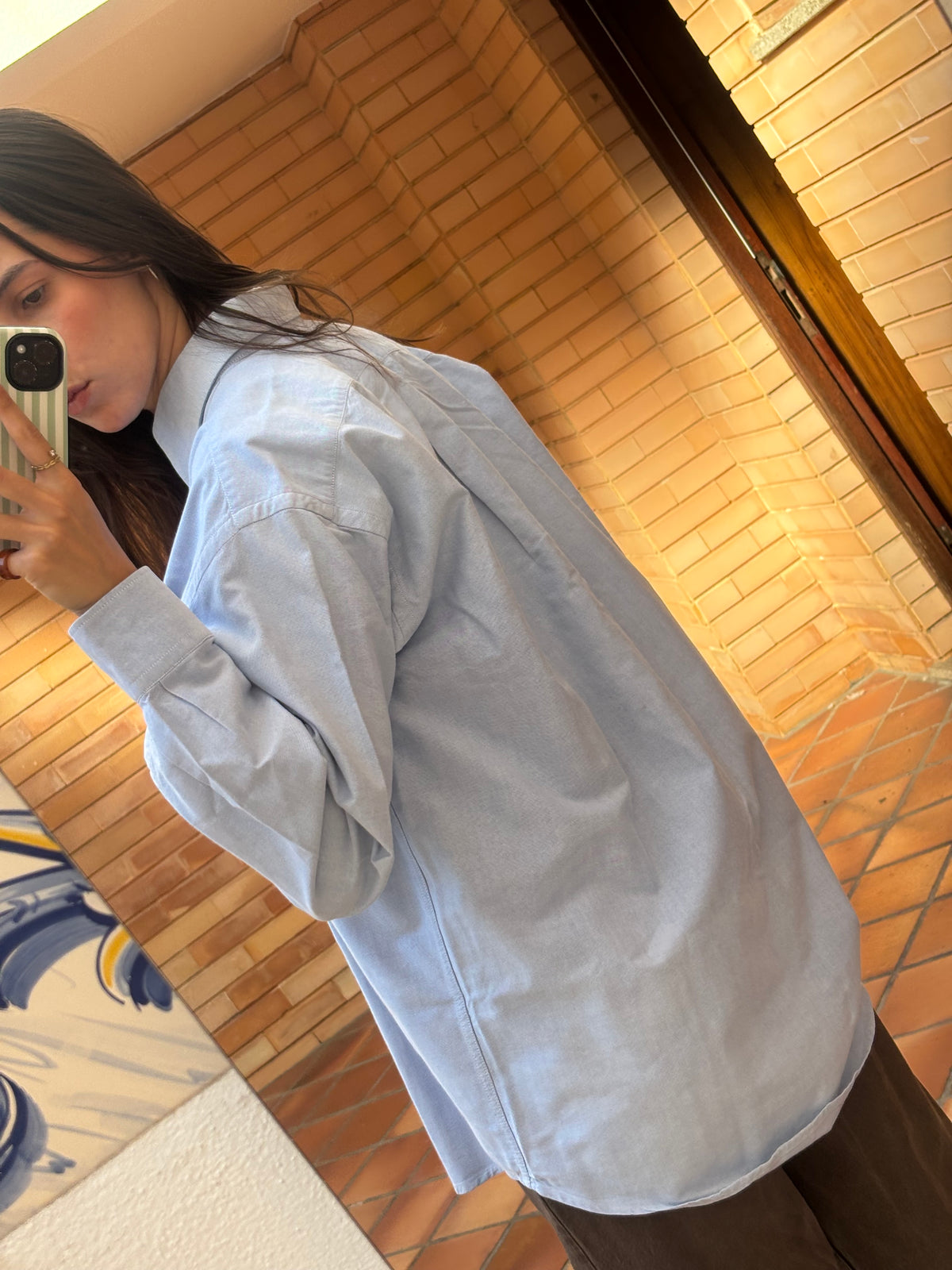 Camisa Quebramar Azul Clássica em Algodão