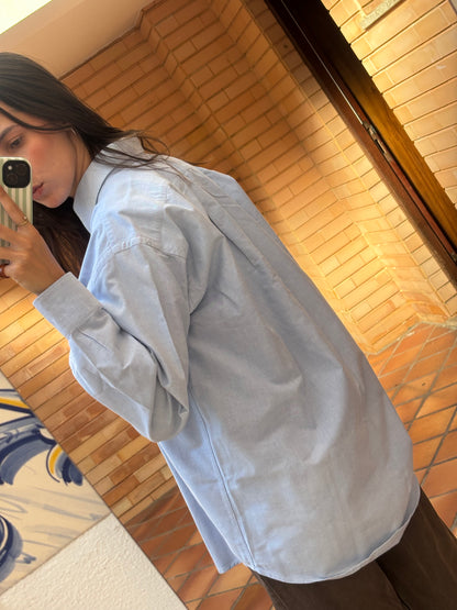 Camisa Quebramar Azul Clássica em Algodão