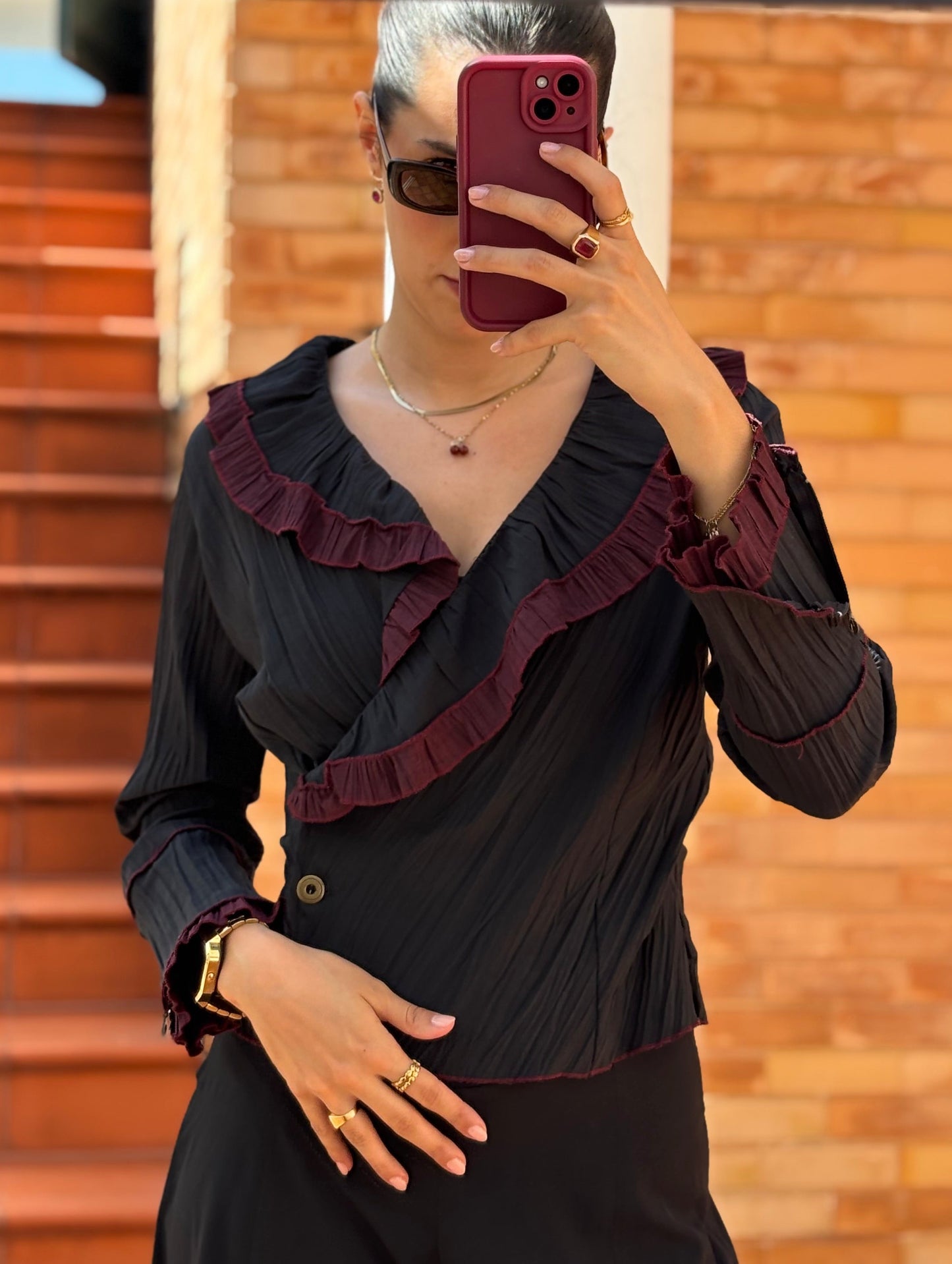 Blusa Noir Trespasse