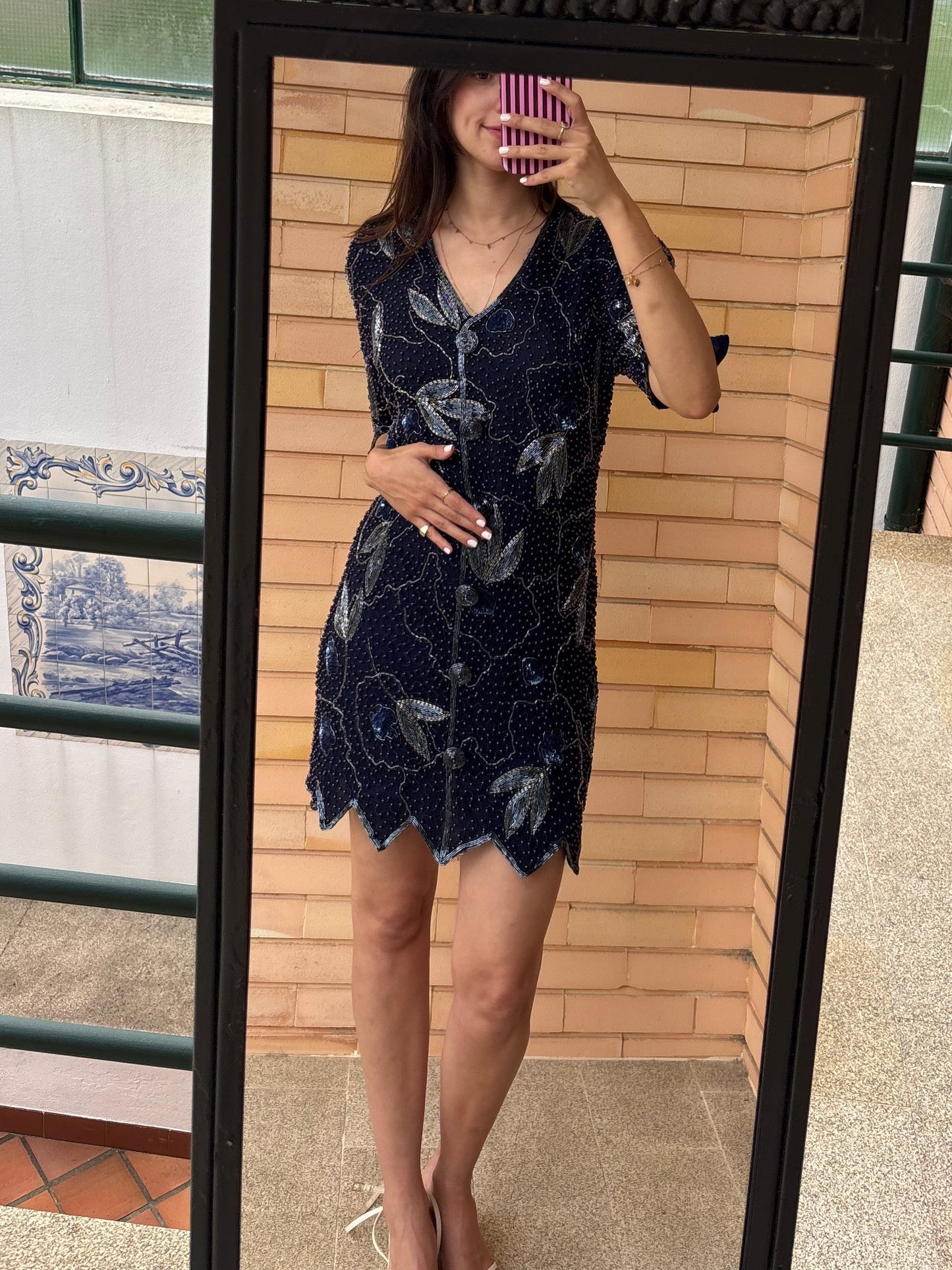 Vestido Lori Ann Montreal em Seda com Missangas