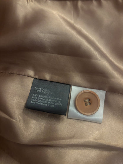 Blazer em Pele Genuína Camel