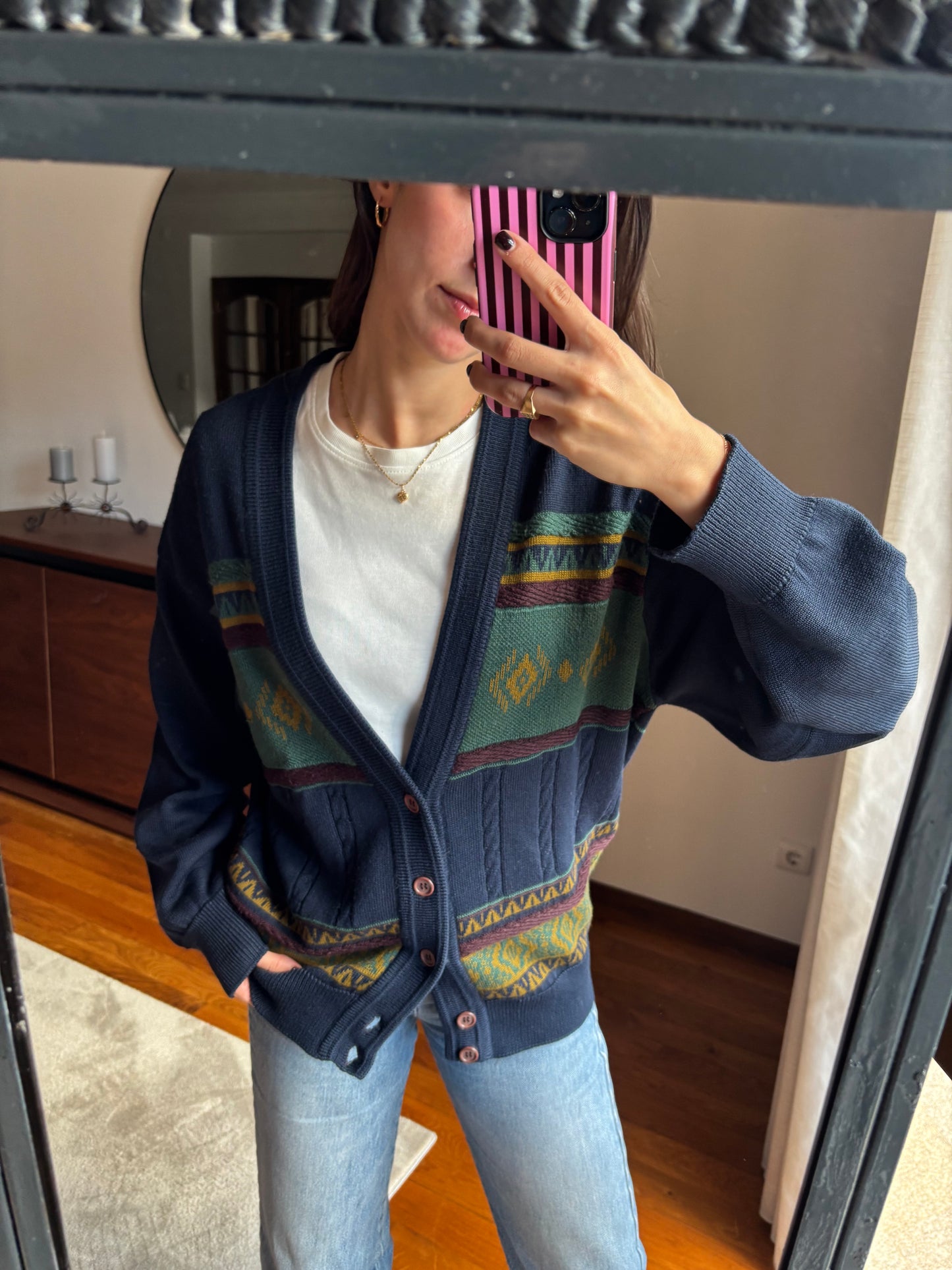 Cardigan Vintage Lã