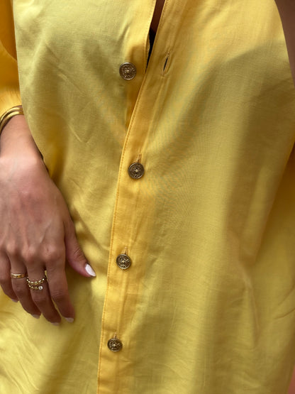 Camisa Vintage Amarela Oversized
