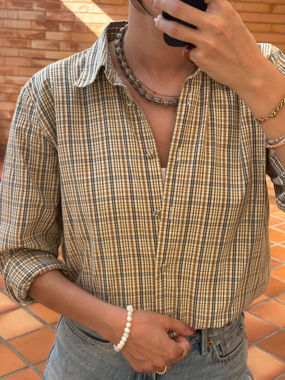 Camisa Xadrez Vintage em Algodão