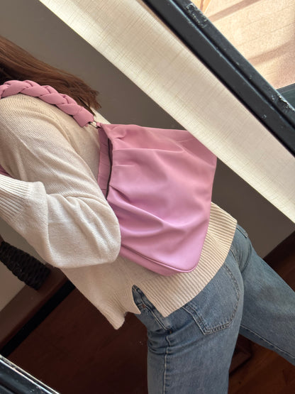 Mala Rosa Trançada Bershka