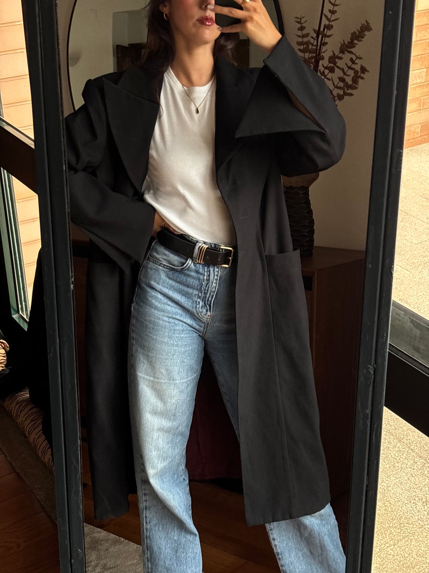 Casacão Preto Vintage