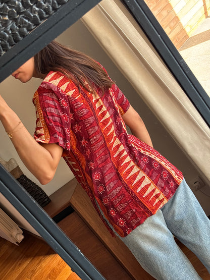 Camisa Vintage Tribal Vermelha
