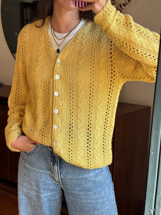 Cardigan Knit Yellow