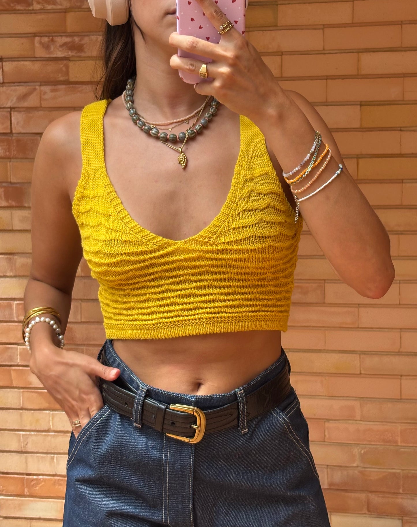 Top Tricot Amarelo Mostarda