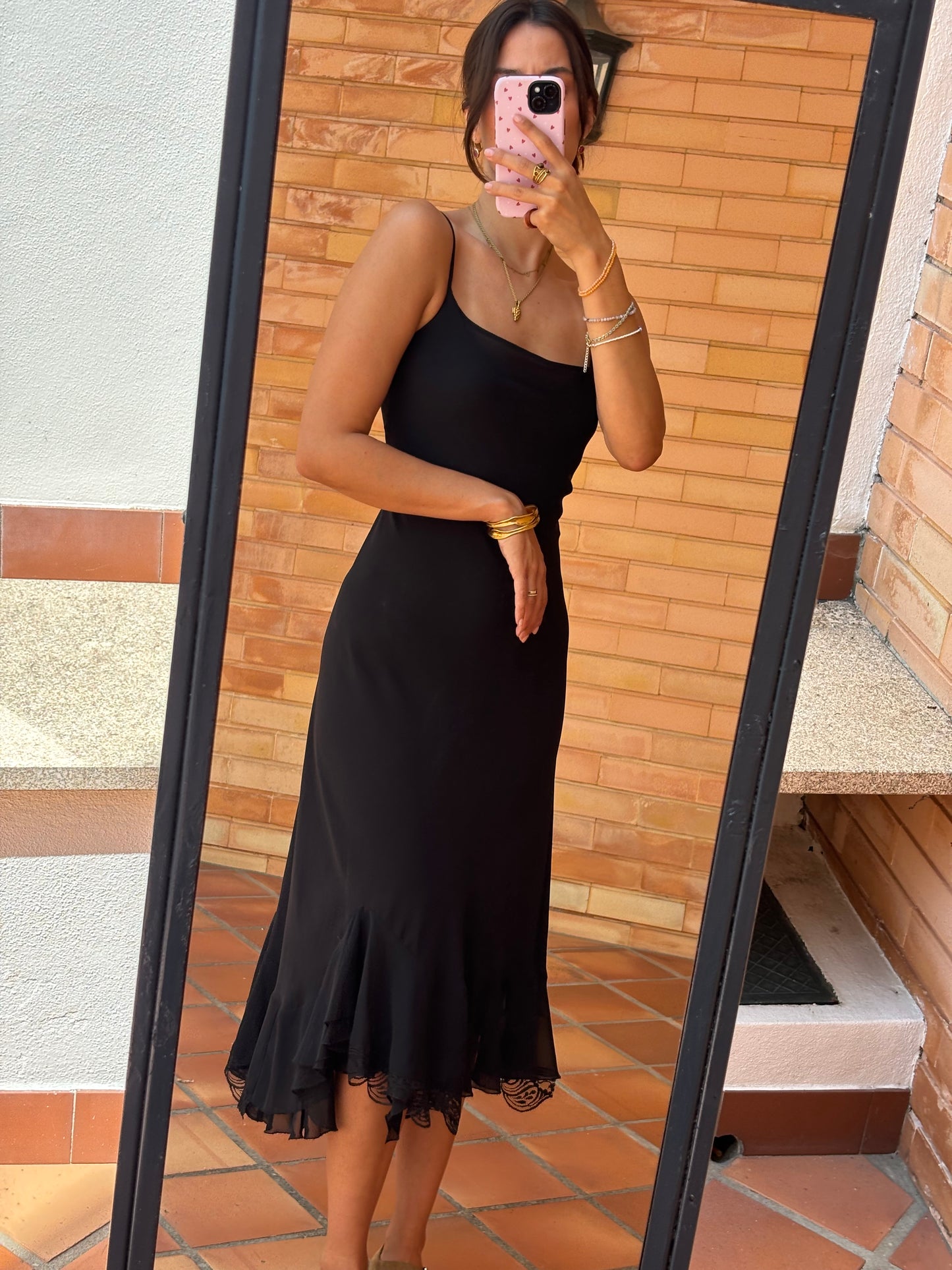 Vestido Preto Renda Mango