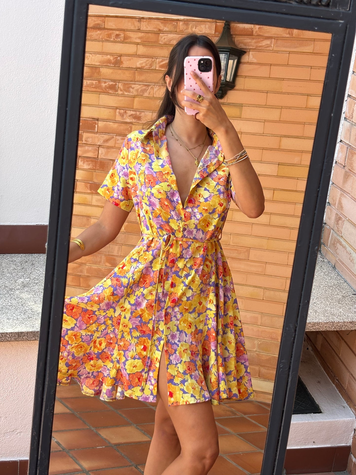 Vestido Estampado Floral Vintage