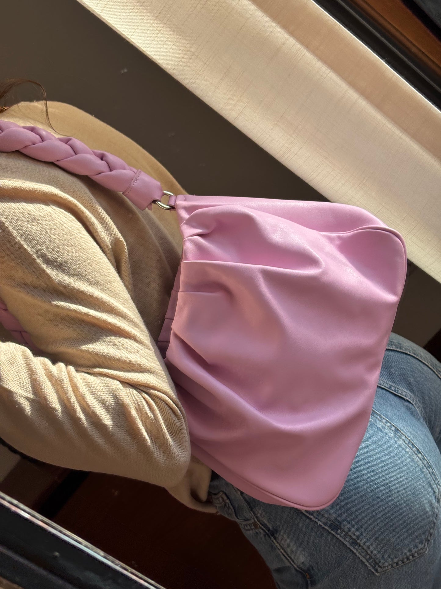 Mala Rosa Trançada Bershka