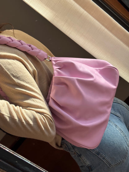 Mala Rosa Trançada Bershka