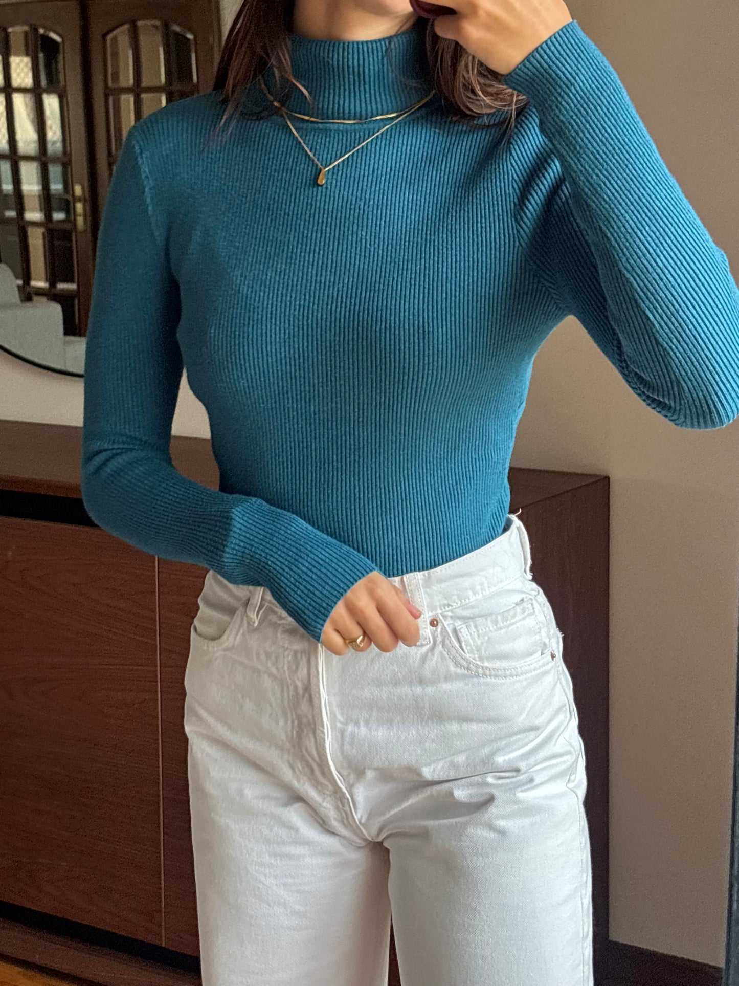 Malha Azul Petróleo Canelada