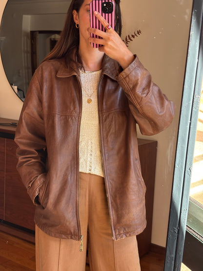 Camel Leather Jacket