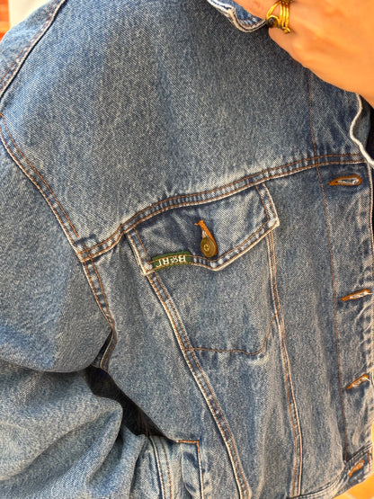 Casaco de Ganga Oversized em Algodão com Forro Estampado