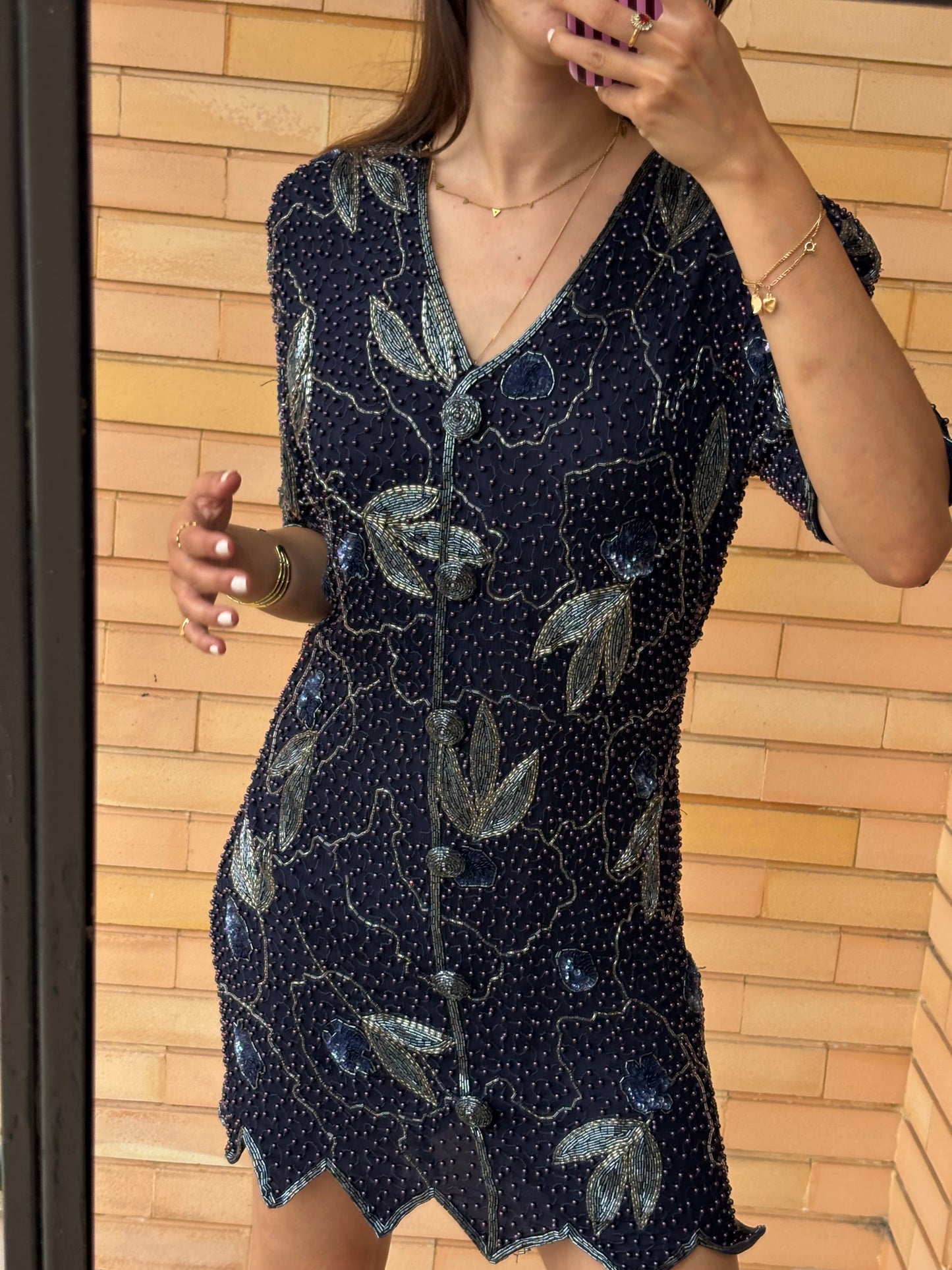Vestido Lori Ann Montreal em Seda com Missangas