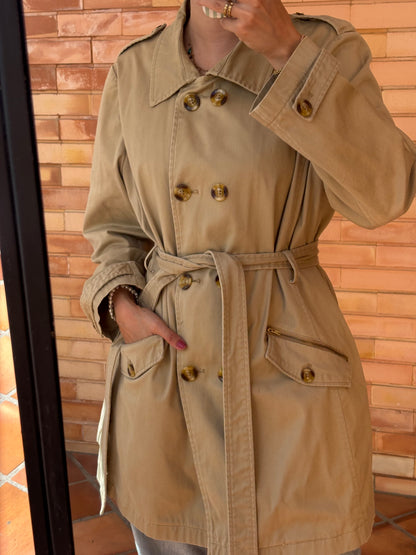 Trench Cortefiel Camel Clássico em Algodão