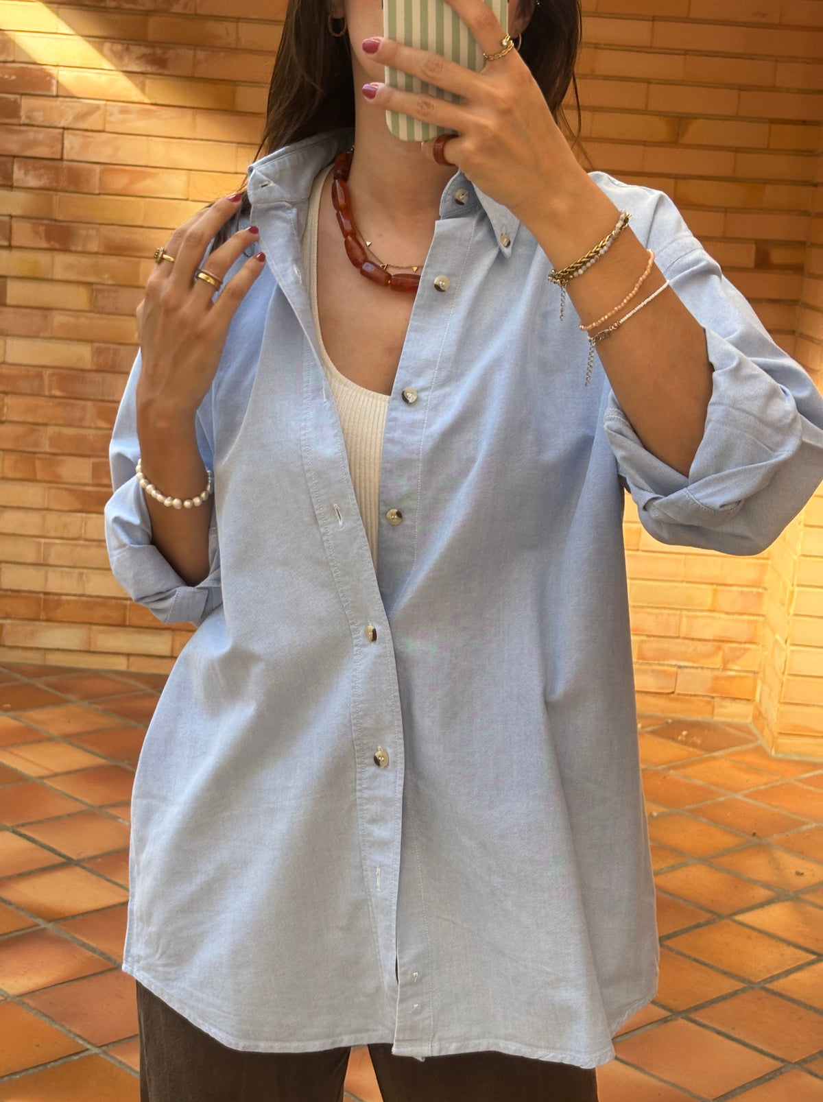 Camisa Quebramar Azul Clássica em Algodão