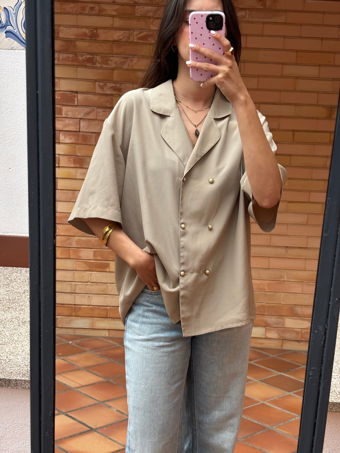 Camisa Vintage Acetinada