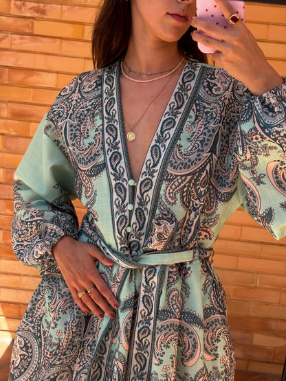 Vestido Curto Paisley Mochy