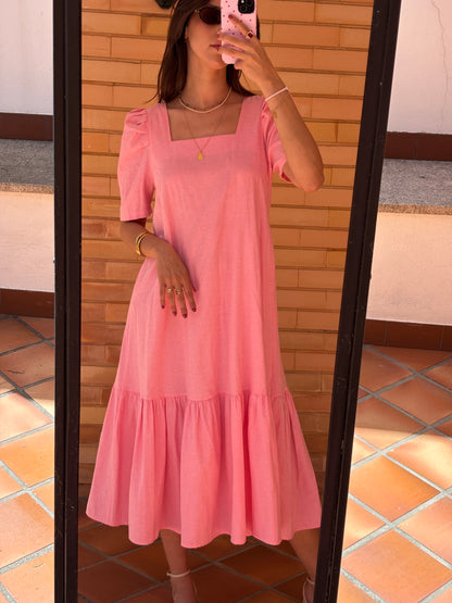 Vestido Midi com Bolsos
