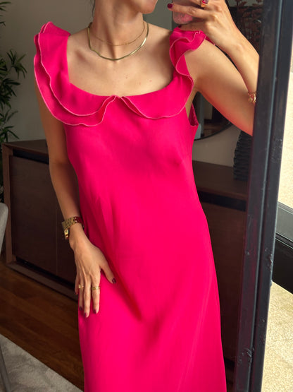 Vestido Midi Hot Pink