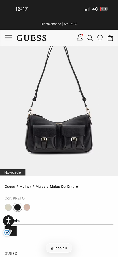 Mala Guess Pocket Preta