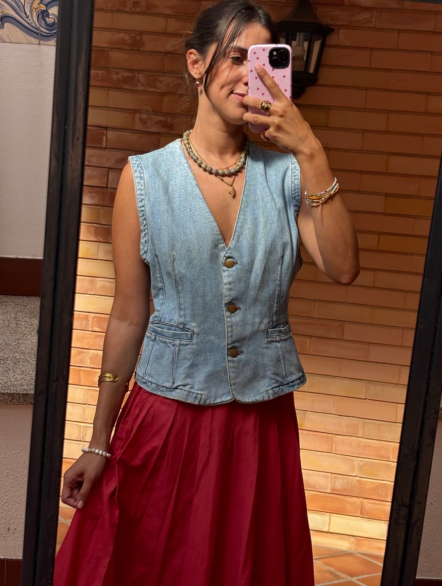 Colete Ganga Cintado Algodão Vintage