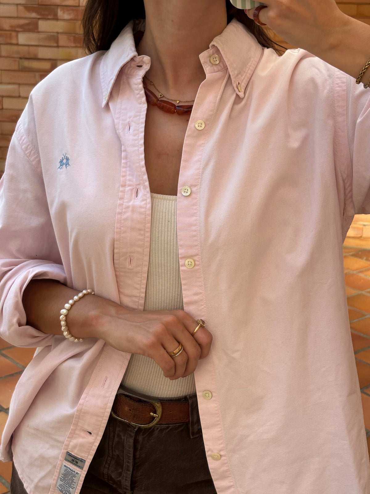 Camisa La Martina Rosa em Algodão