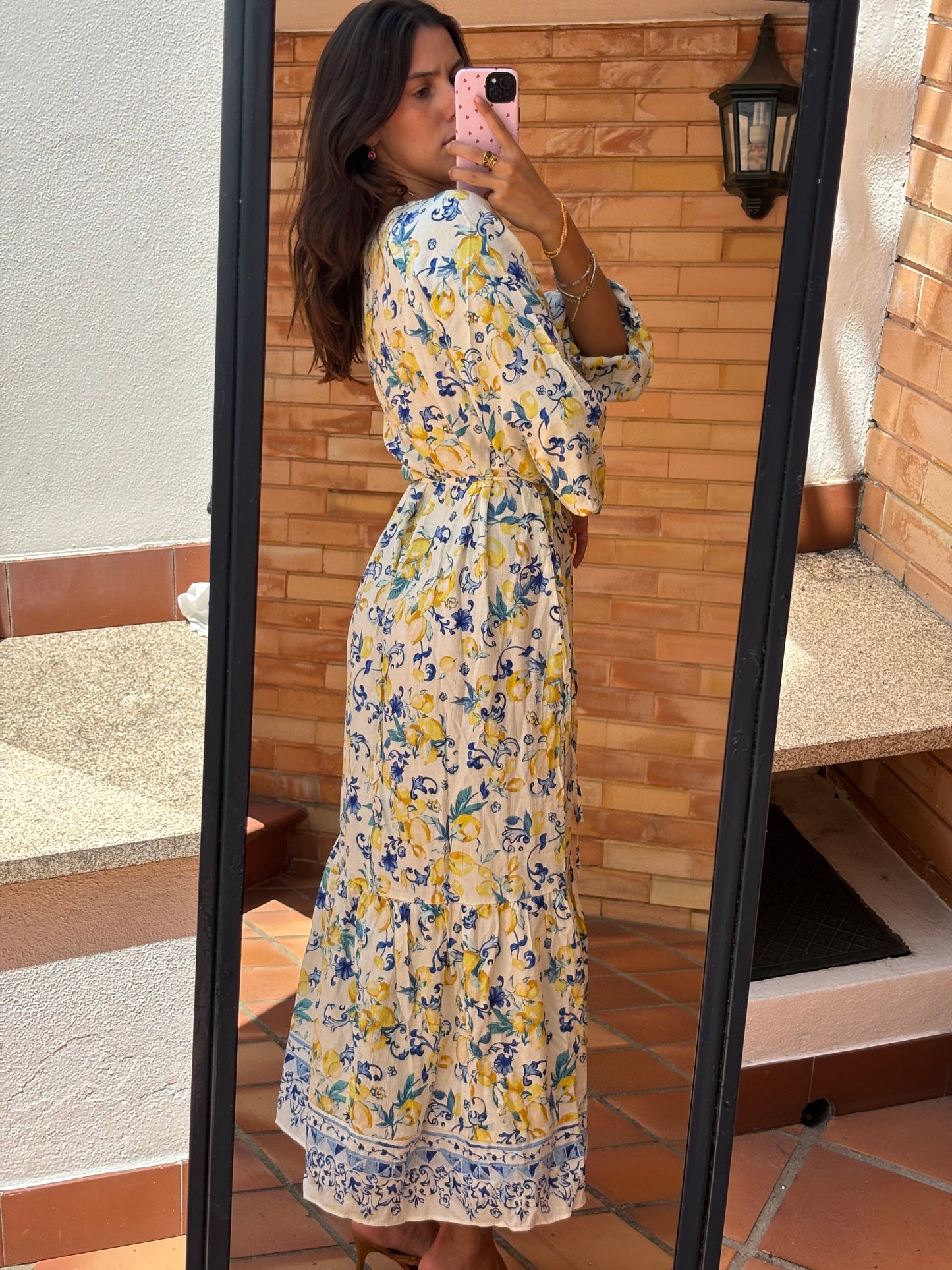 Vestido Estampado Floral Limões Novo