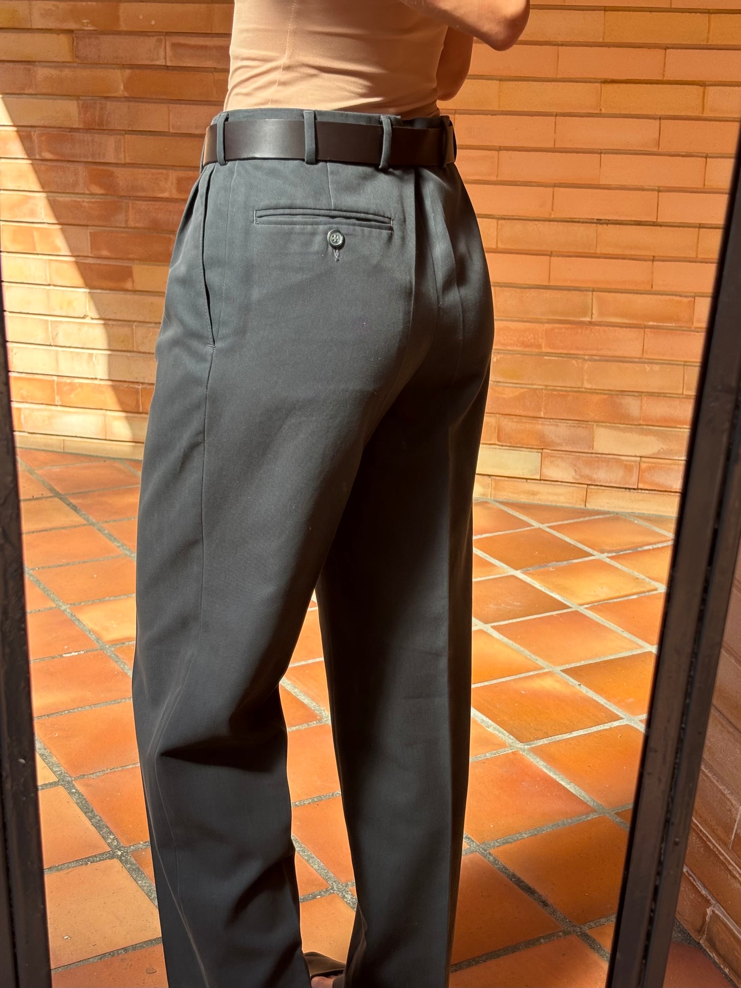 Calças de Pinças Cinzentas Enrico Silvanni