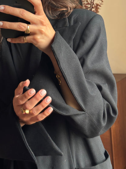 Casacão Preto Vintage