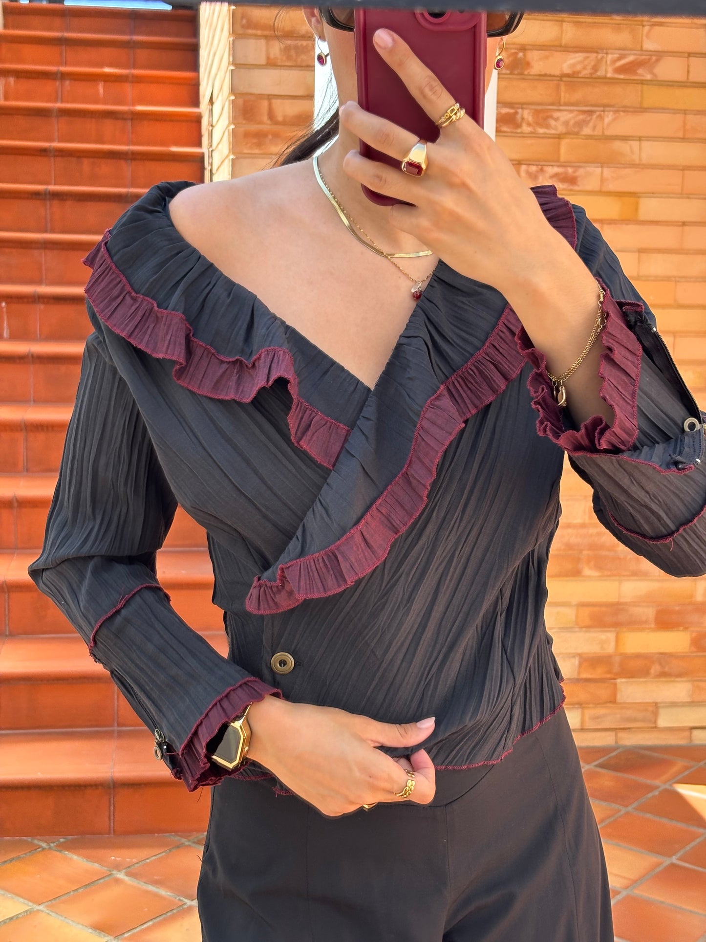 Blusa Noir Trespasse