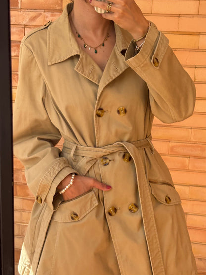 Trench Cortefiel Camel Clássico em Algodão