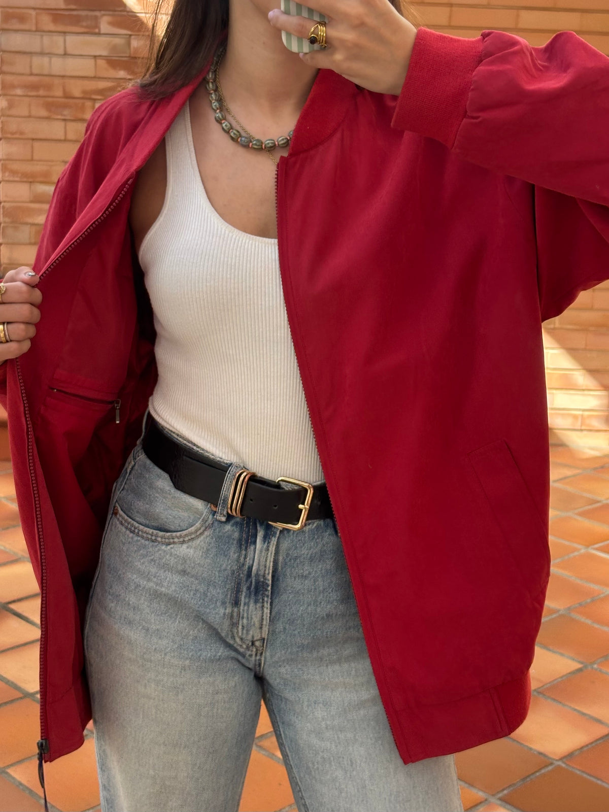 Bomber Vermelho Oversized