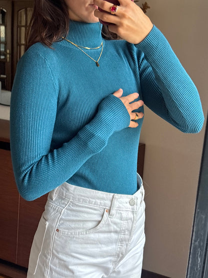 Malha Azul Petróleo Canelada