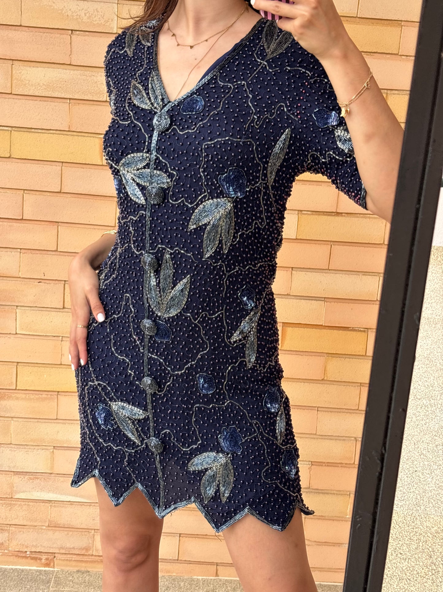 Vestido Lori Ann Montreal em Seda com Missangas