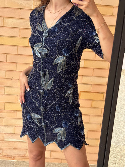 Vestido Lori Ann Montreal em Seda com Missangas