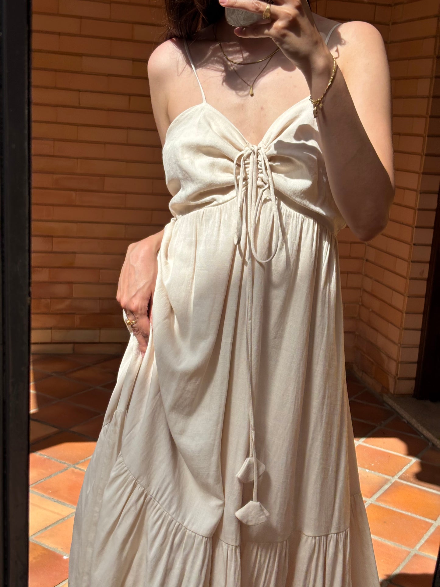 Vestido Maxi Creme