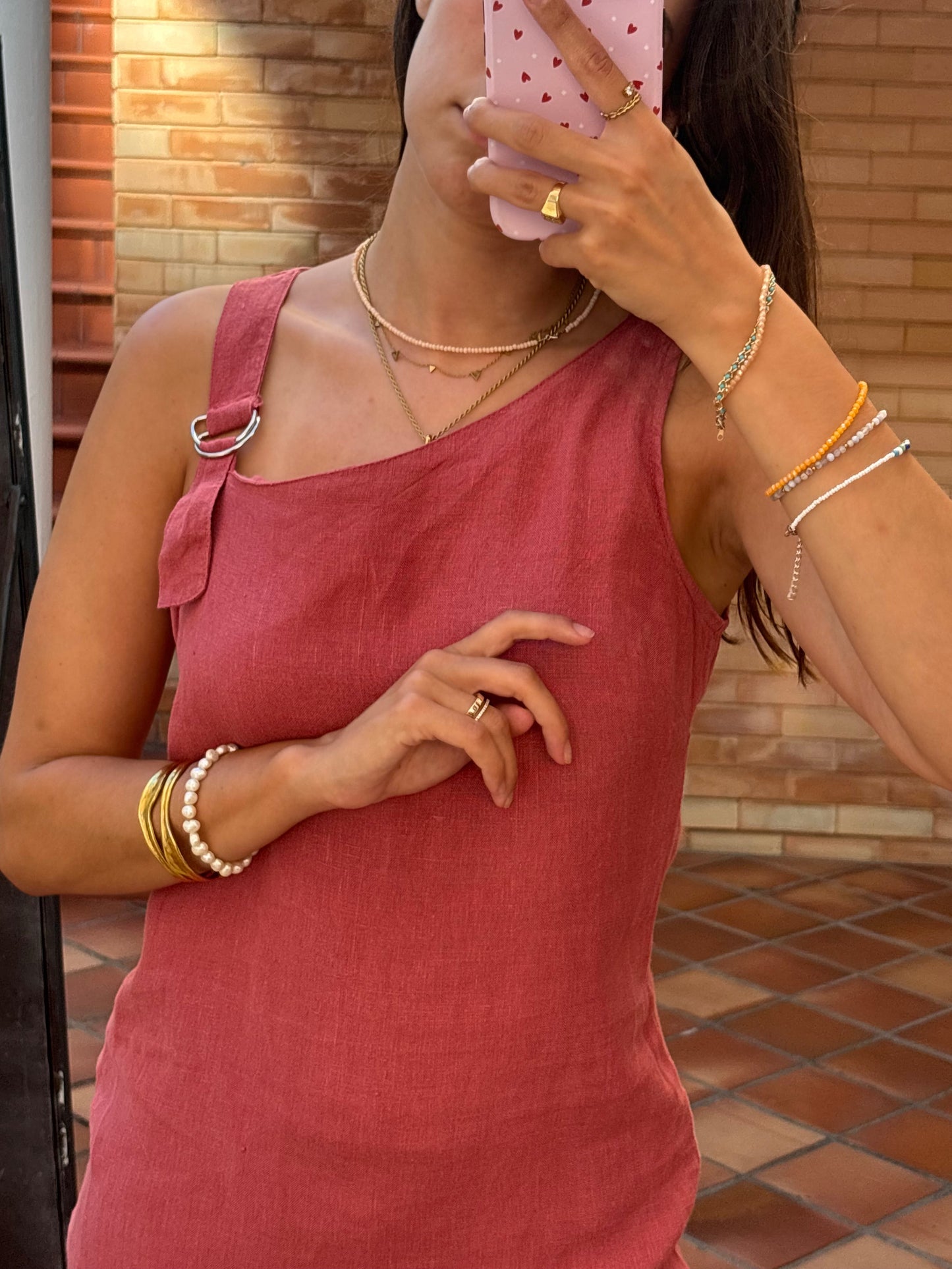 Vestido Linho Assimétrico