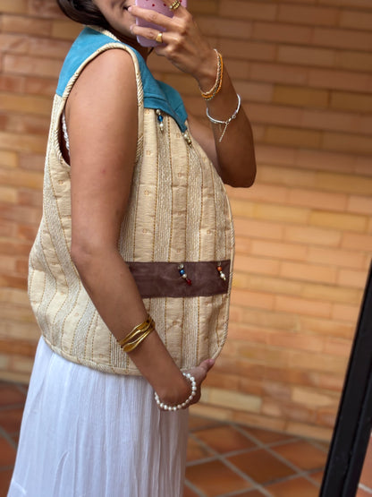 Colete Boho Pormenores Contas