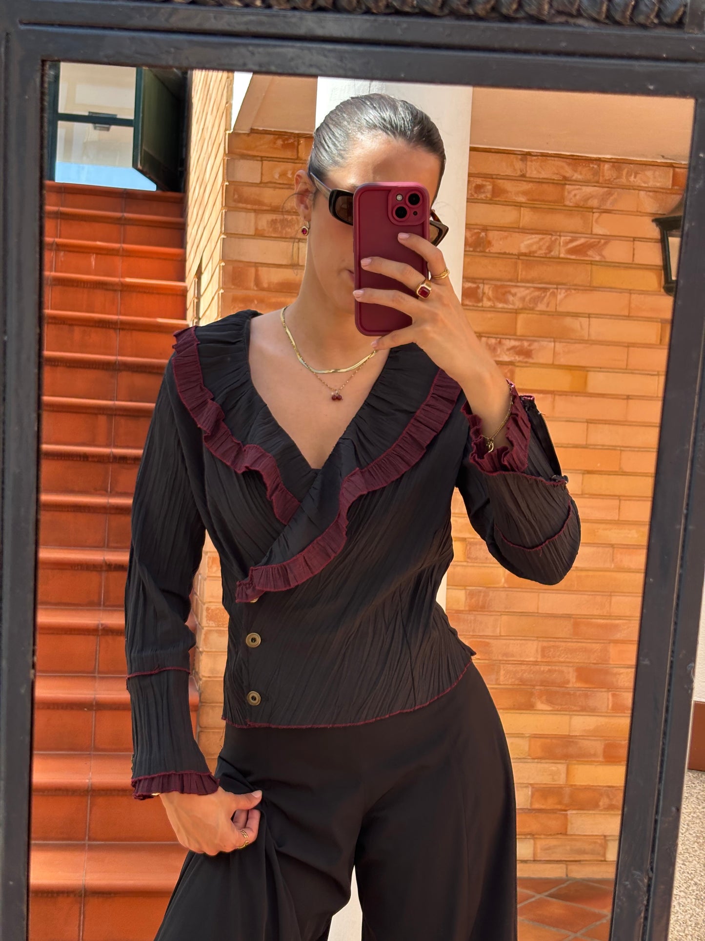 Blusa Noir Trespasse