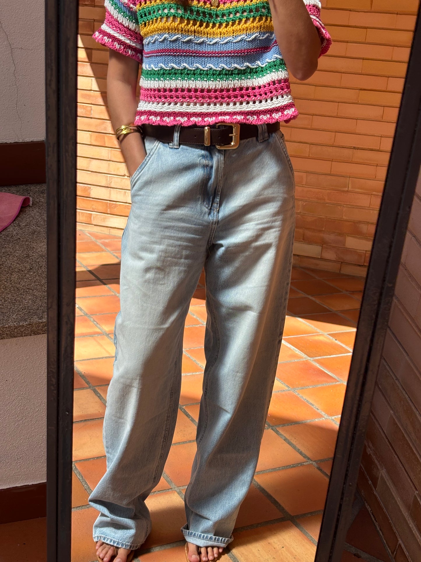 Calças De Ganga Wide Leg