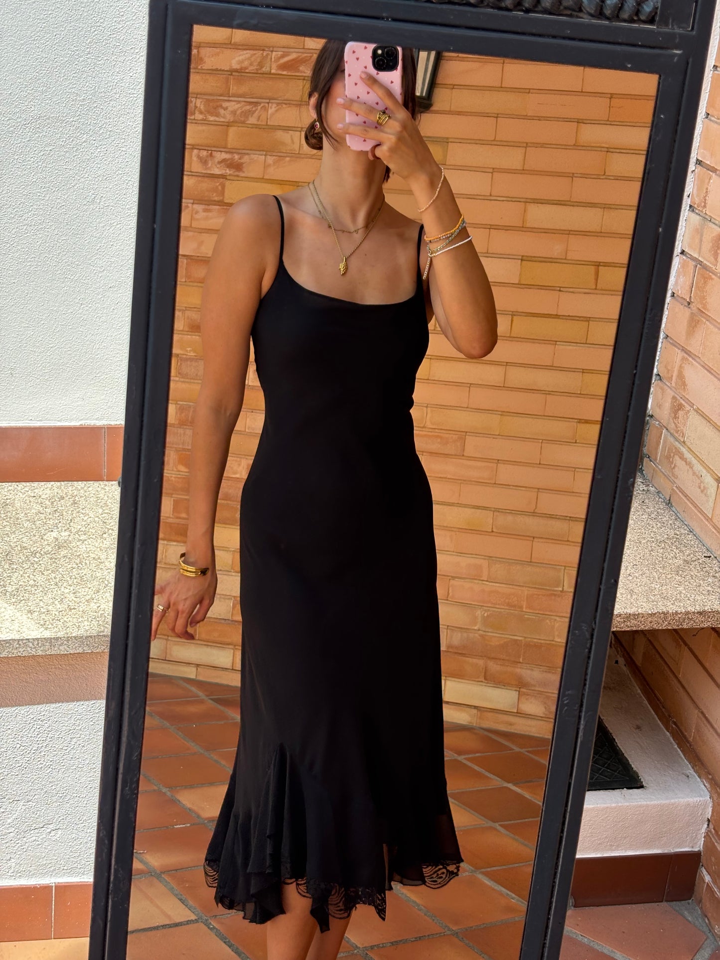 Vestido Preto Renda Mango