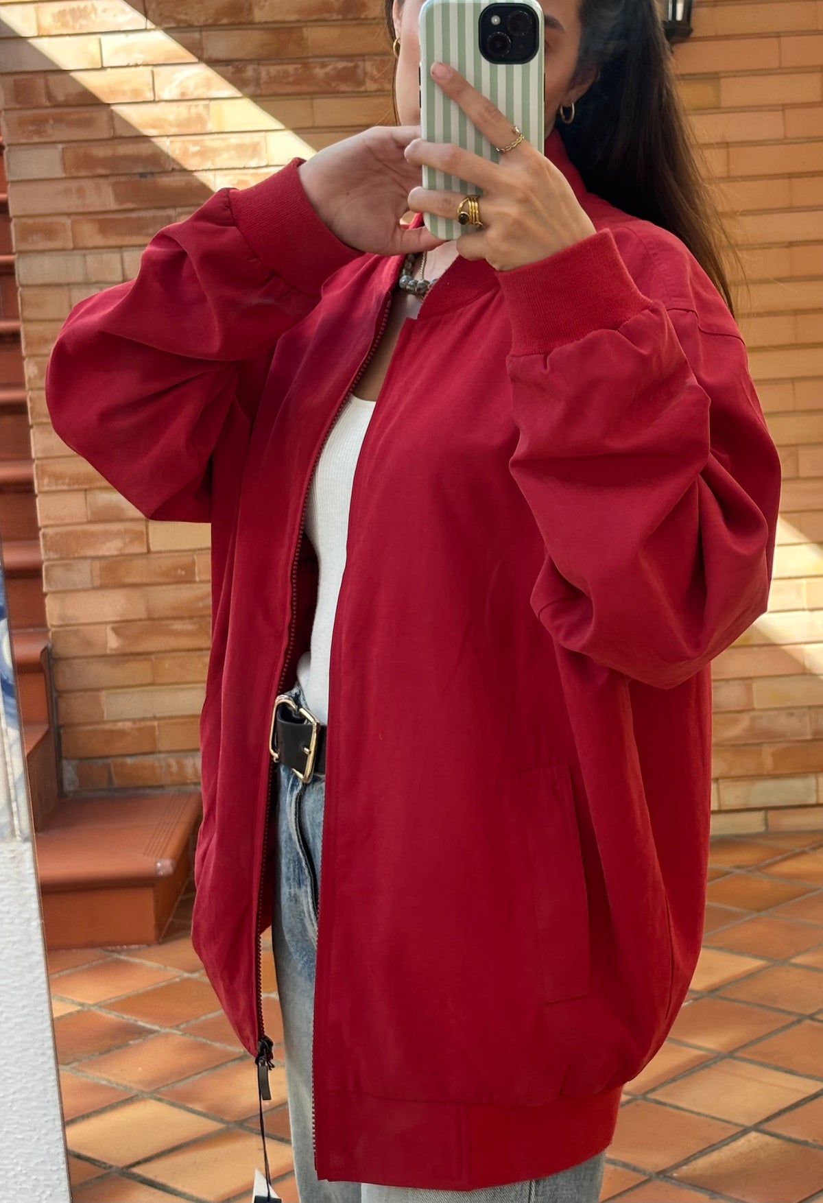 Bomber Vermelho Oversized